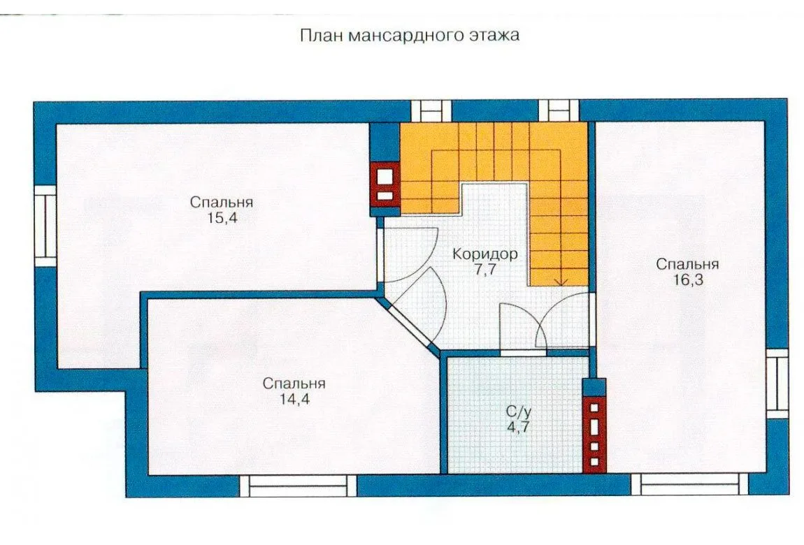 План N2 проекта кирпичного дома «1012»