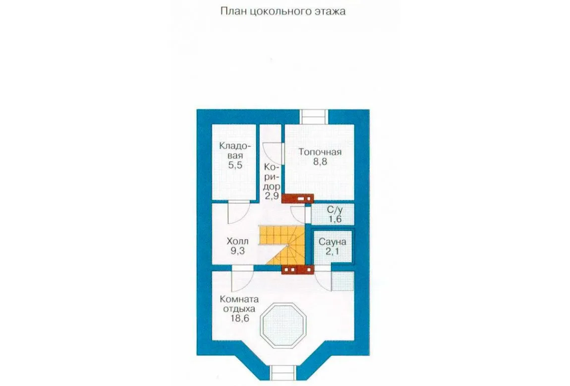 План N3 проекта кирпичного дома «1015»