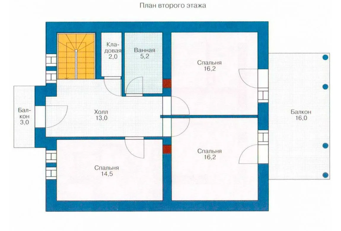 План N1 проекта кирпичного дома «1019»