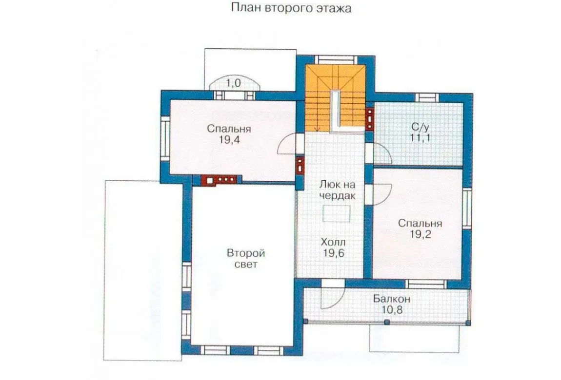 План N3 проекта дома из блоков «1205»
