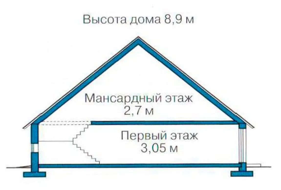 План N3 проекта дома из блоков «1206»