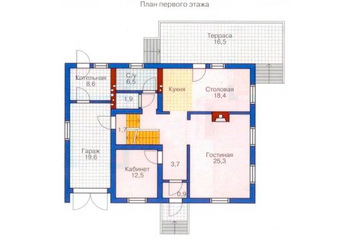 План N2 проекта дома из блоков «1207»