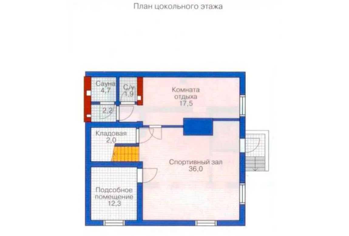 План N3 проекта дома из блоков «1207»
