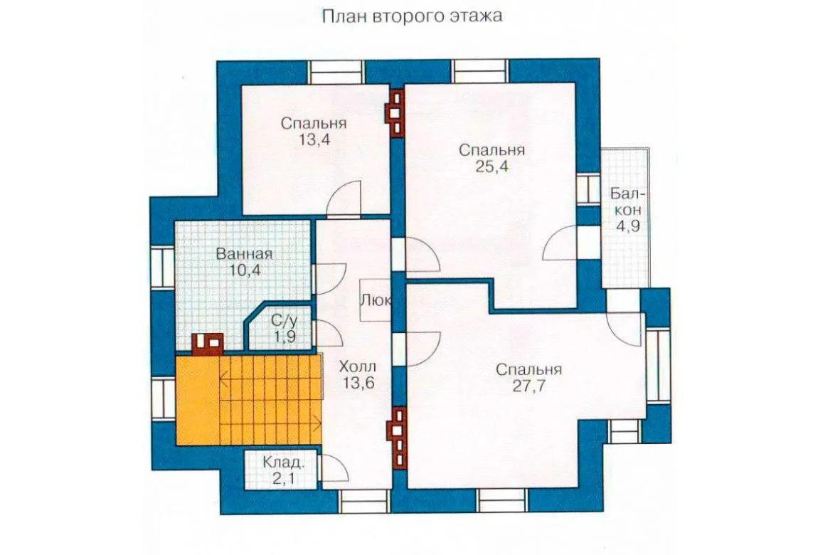 План N3 проекта дома из блоков «1209»