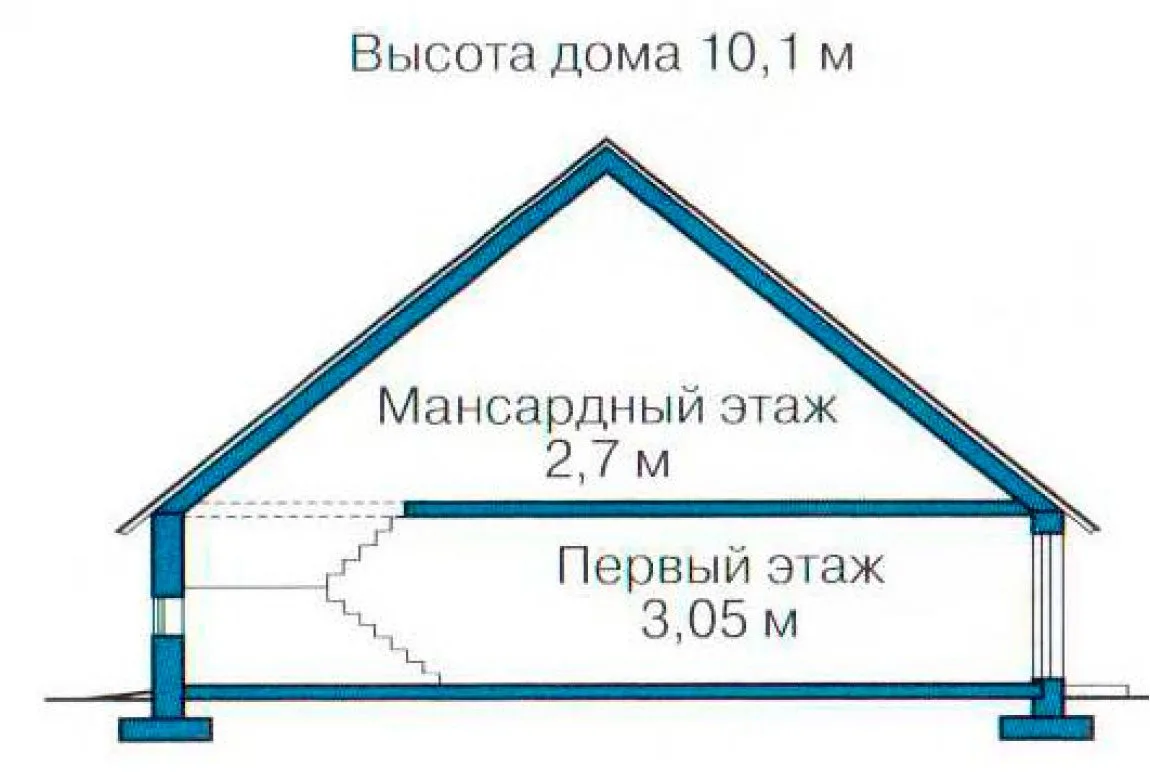 План N3 проекта кирпичного дома «1021»