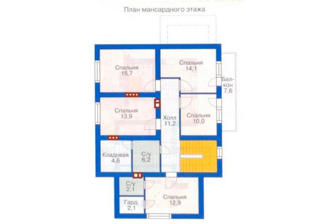 План N3 проекта дома из блоков «1213»