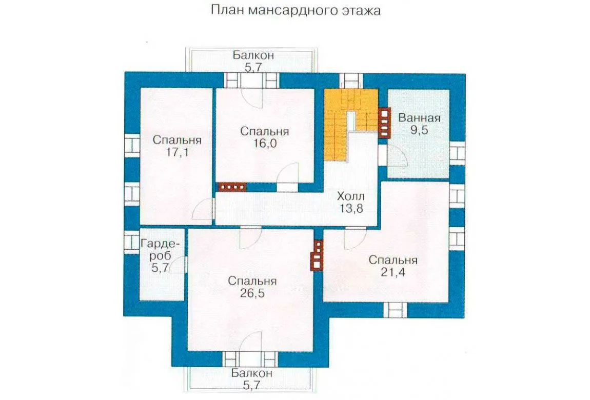 План N3 проекта дома из блоков «1218»