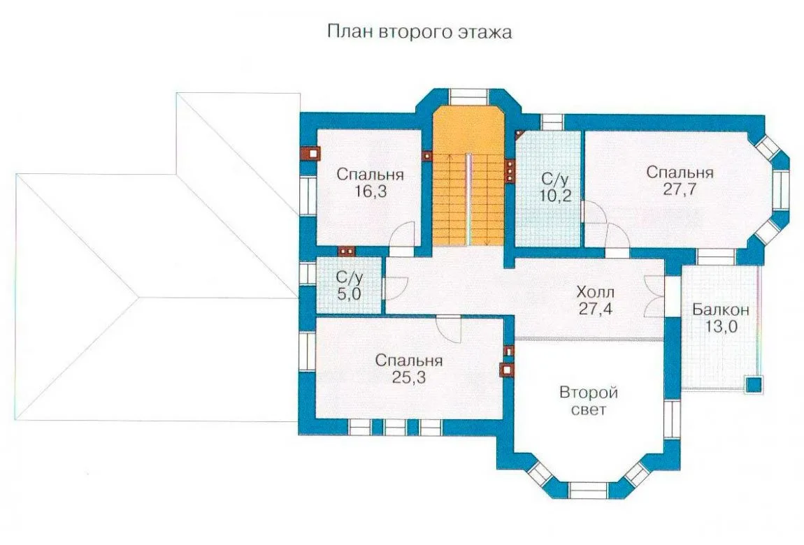 План N1 проекта дома из блоков «1219»
