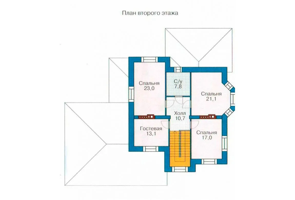 План N1 проекта дома из блоков «1224»