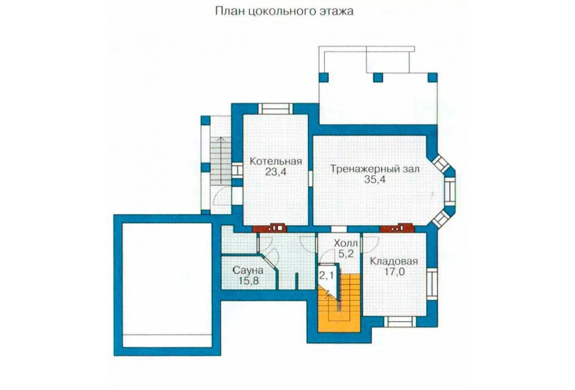 План N3 проекта дома из блоков «1224»