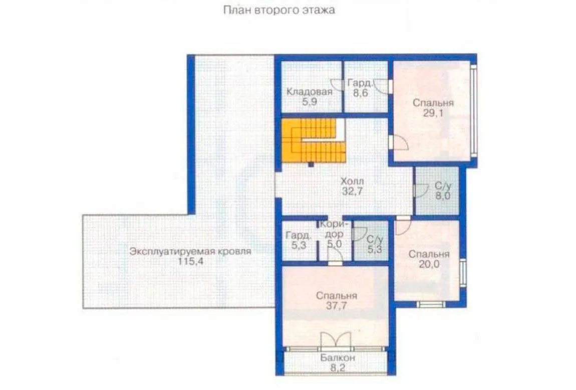 План N2 проекта дома из блоков «1227»