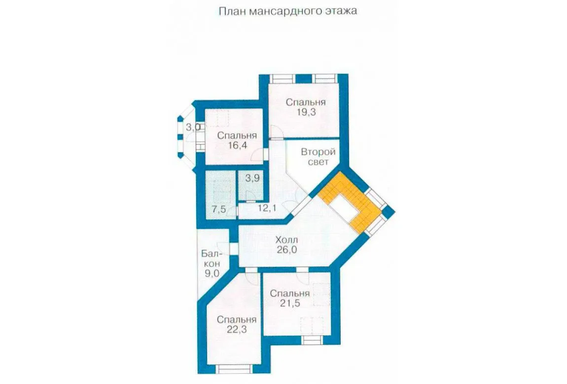 План N2 проекта дома из блоков «1229»