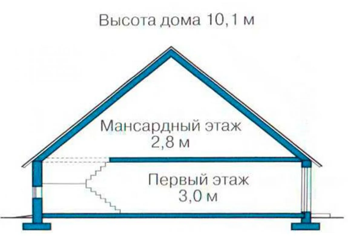 План N3 проекта дома из блоков «1229»