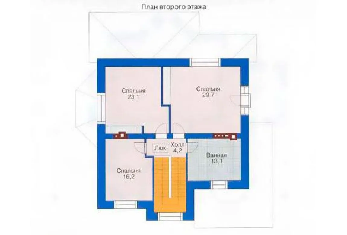 План N2 проекта кирпичного дома «1023»