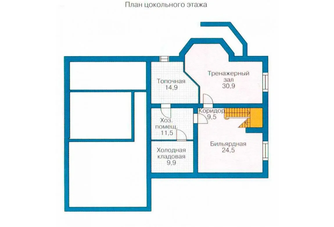 План N3 проекта дома из блоков «1231»