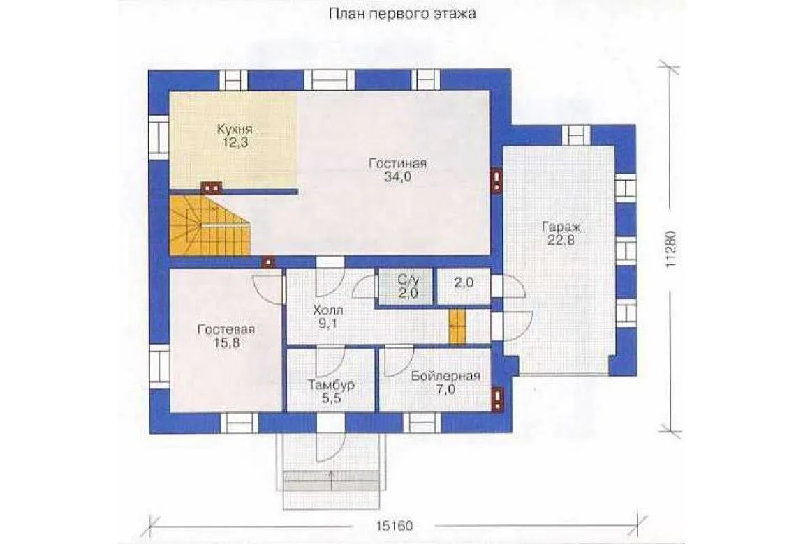 План N2 проекта дома из СИП-панелей «1285» План N2 проекта дома из СИП-панелей «1285»