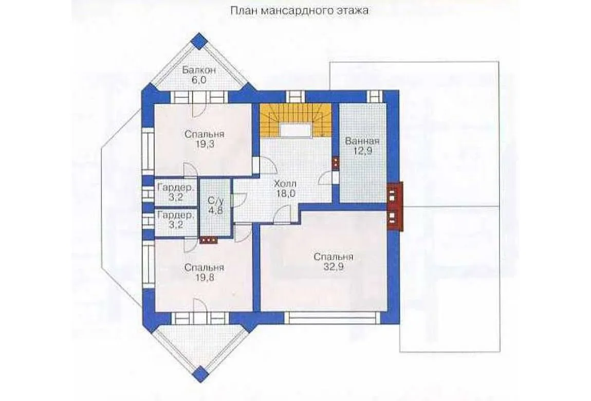 План N2 проекта дома из СИП-панелей «1288» План N2 проекта дома из СИП-панелей «1288»