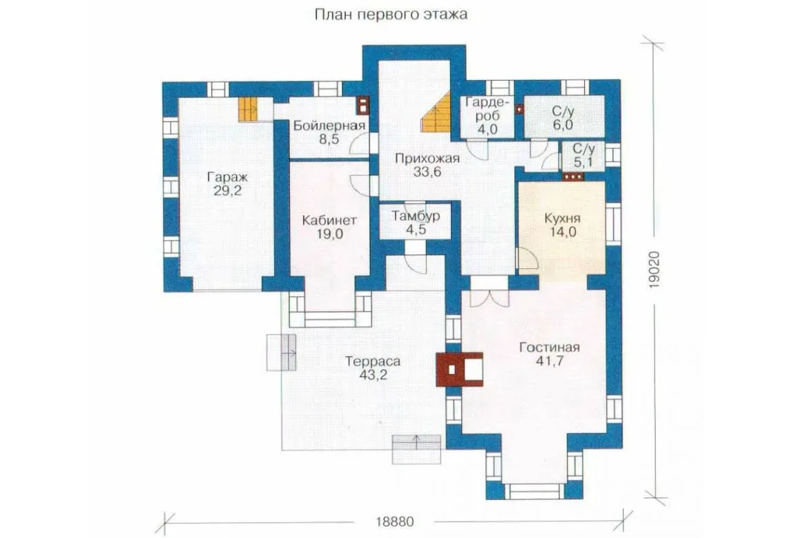 План N1 проекта дома из СИП-панелей «1292» План N1 проекта дома из СИП-панелей «1292»