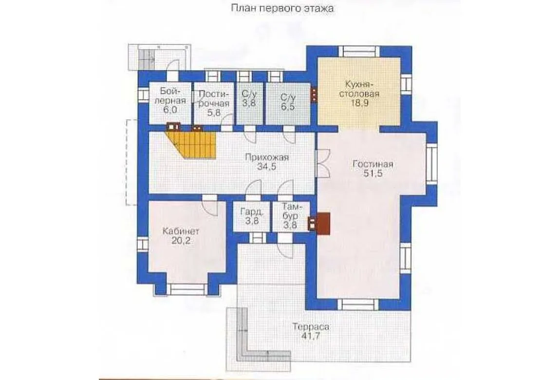 План N1 проекта дома из СИП-панелей «1302» План N1 проекта дома из СИП-панелей «1302»