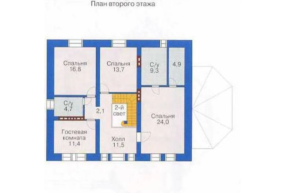 План N1 проекта дома из СИП-панелей «1304»