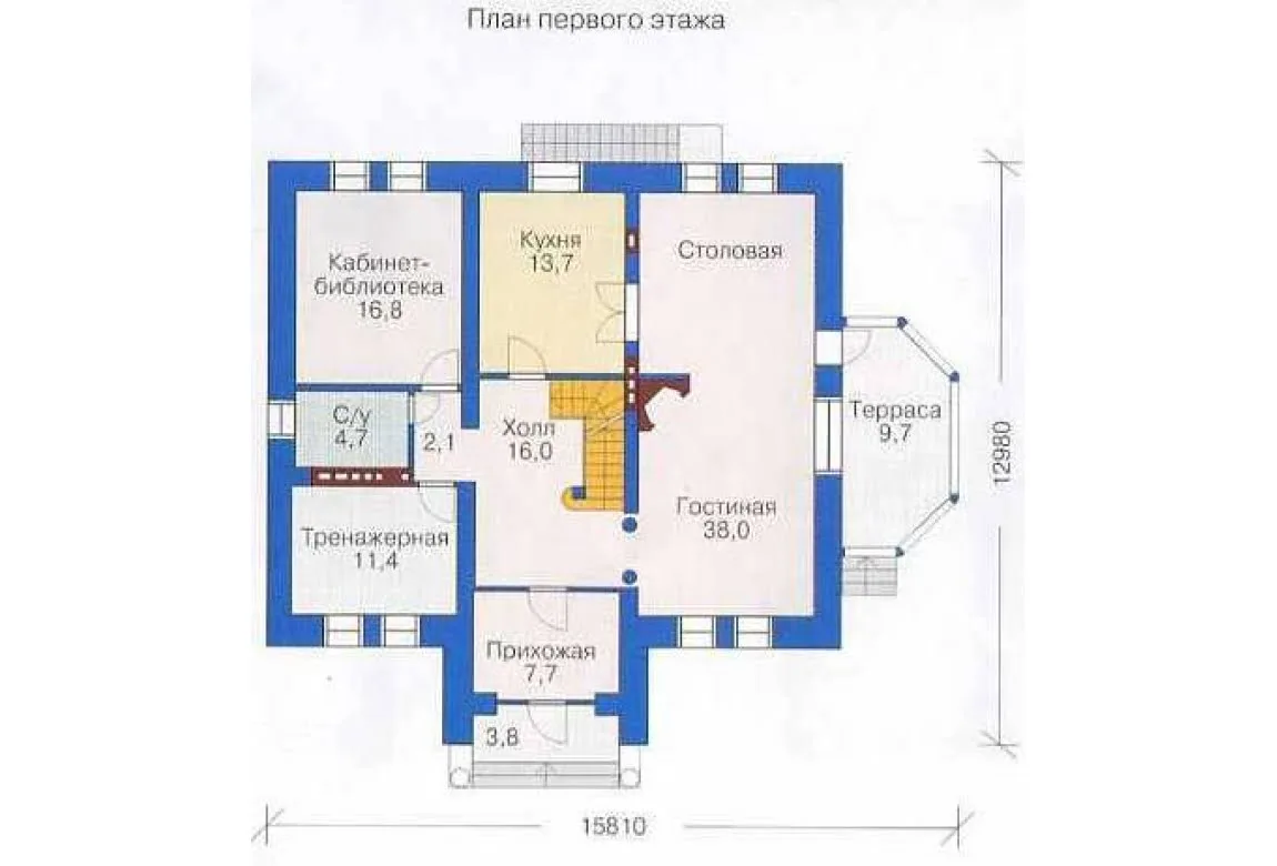 План N2 проекта дома из СИП-панелей «1304»