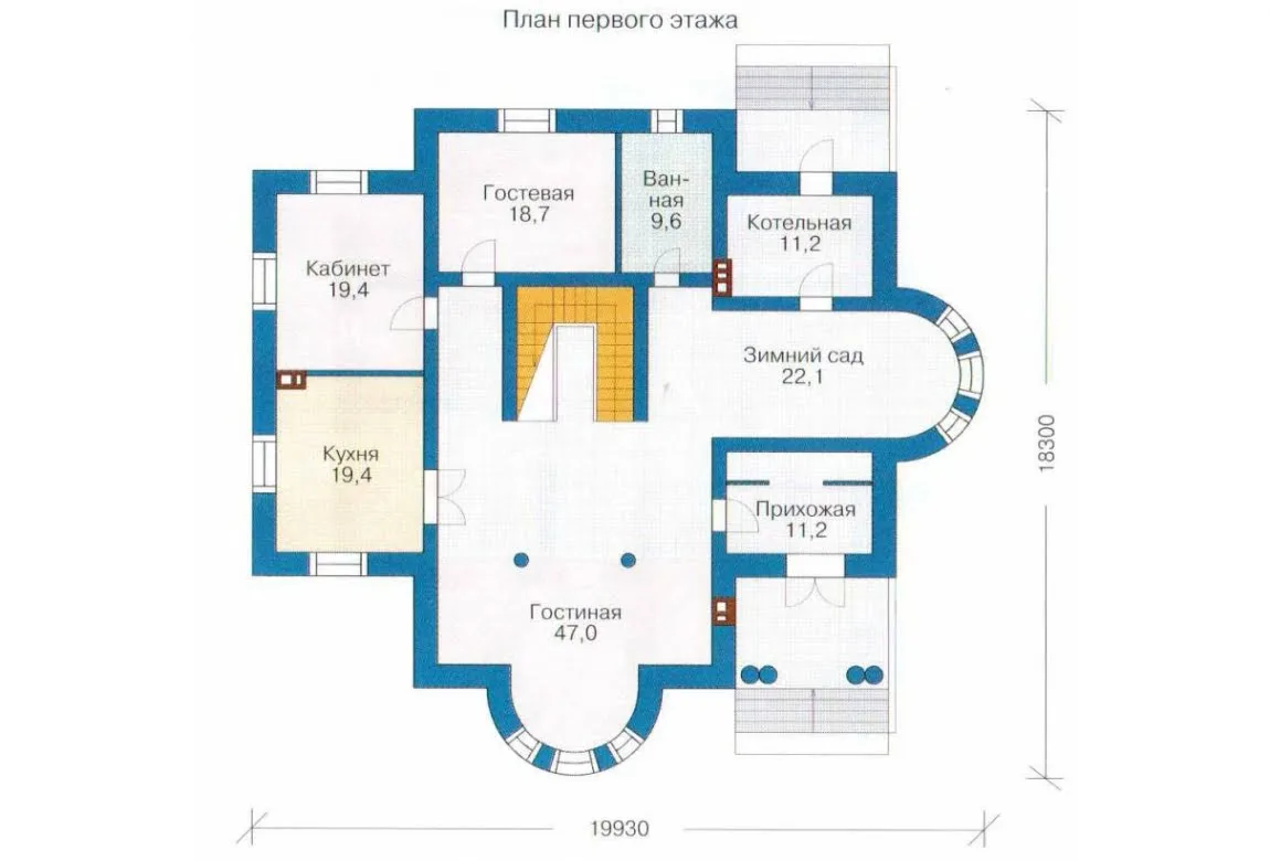 План N2 проекта дома из СИП-панелей «1308»