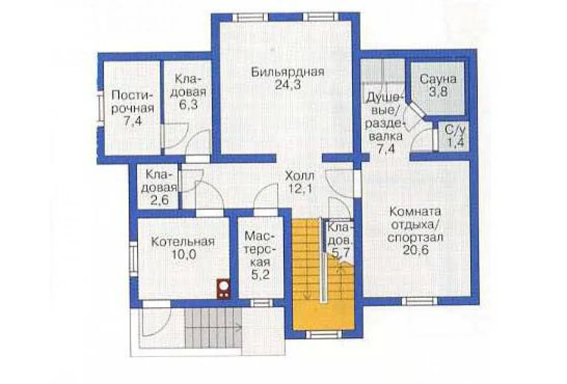 План N2 проекта дома из клееного бруса «1373»