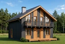 Проект каркасного дома «1384» 130.1м2 от 92 000 руб./м² - фото, цена, размеры | «Арт Строй Дизайн»