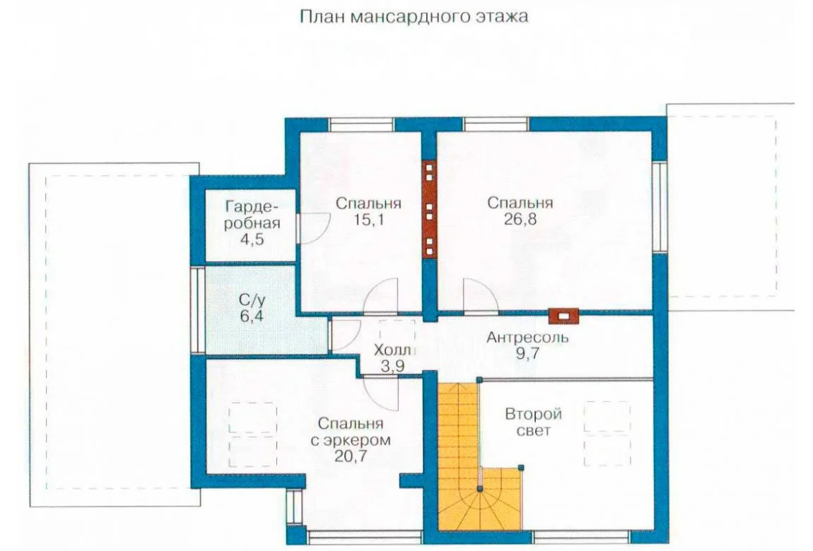 План N1 проекта кирпичного дома «1039»