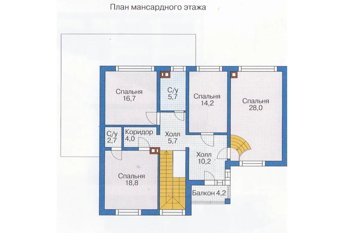 План N1 проекта каркасного дома «1415»