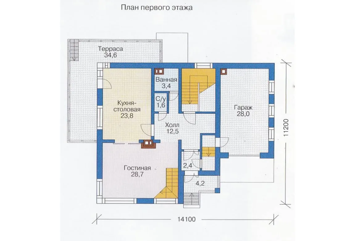 План N2 проекта каркасного дома «1415»
