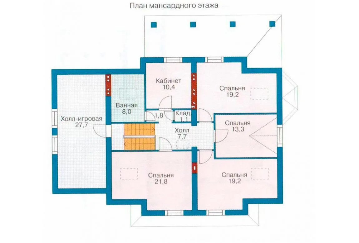План N2 проекта кирпичного дома «1048»
