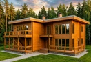 Проект дома из клееного бруса «Аметист» - 251.76м2, фото, план, цена. | «Арт Строй Дизайн»