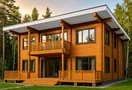 Проект дома из клееного бруса «Киржач» - 321м2, фото, план, цена. | «Арт Строй Дизайн»