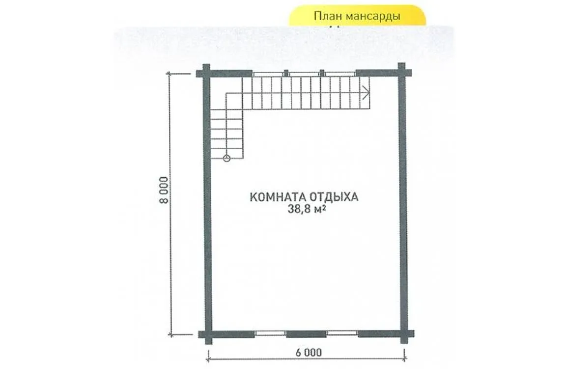 План N2 проекта дома из клееного бруса «Релакс»