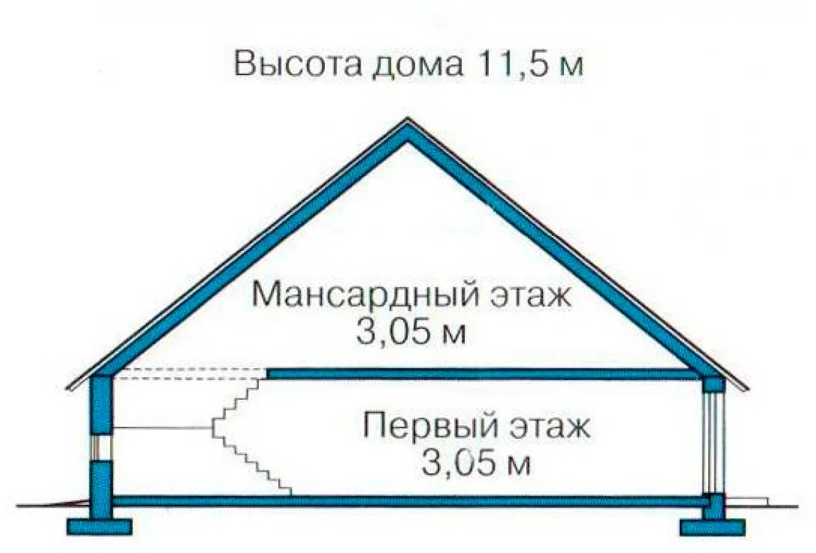 План N3 проекта кирпичного дома «1056»