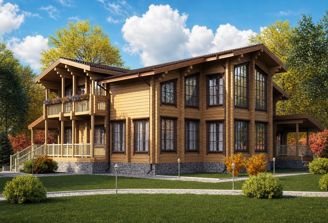 Проект «Бергамо» — Проекты домов из клееного бруса