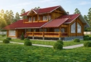 Проект дома из клееного бруса «Орлеан» - 335.5м2, фото, план, цена. | «Арт Строй Дизайн»