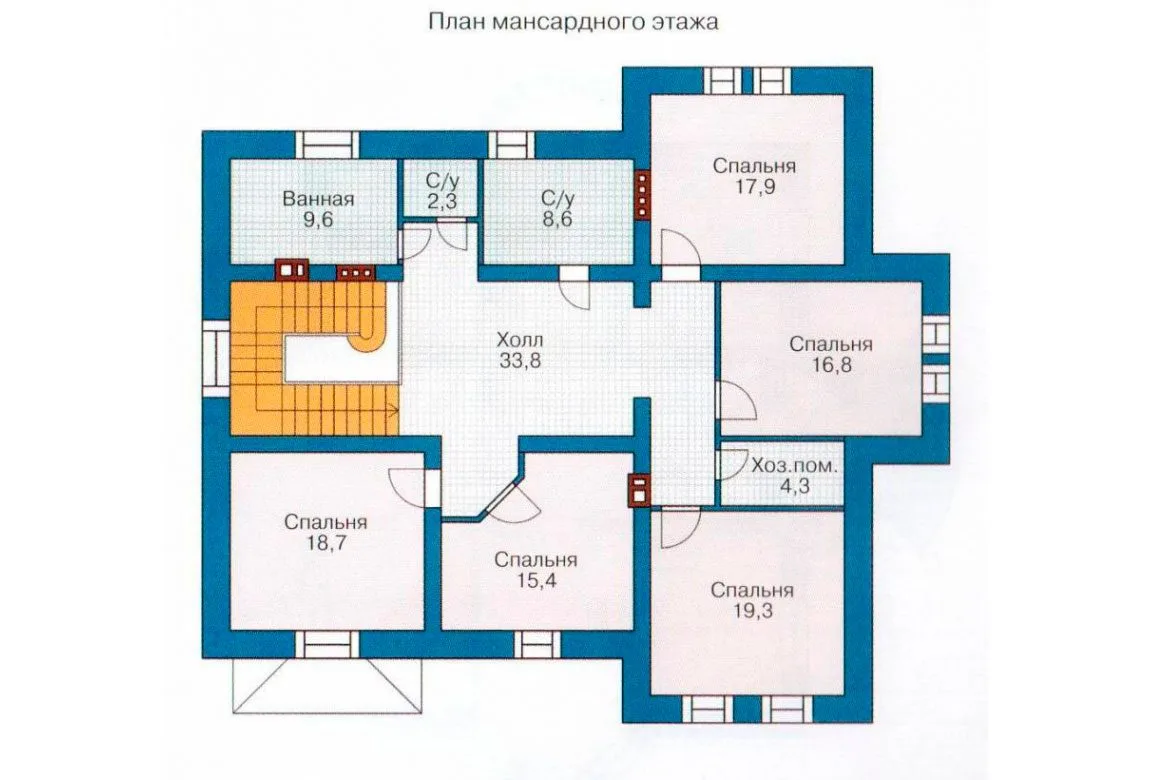 План N1 проекта кирпичного дома «1062»