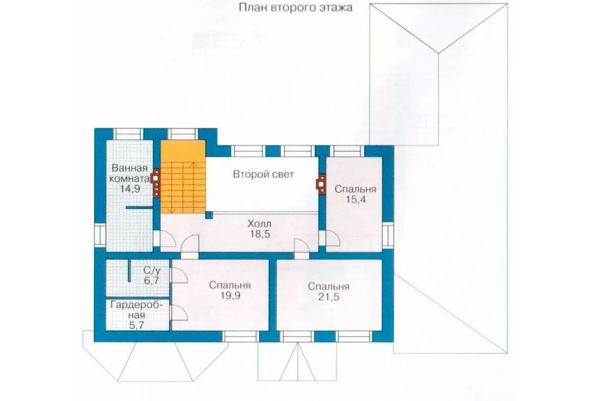План N2 проекта кирпичного дома «1065»