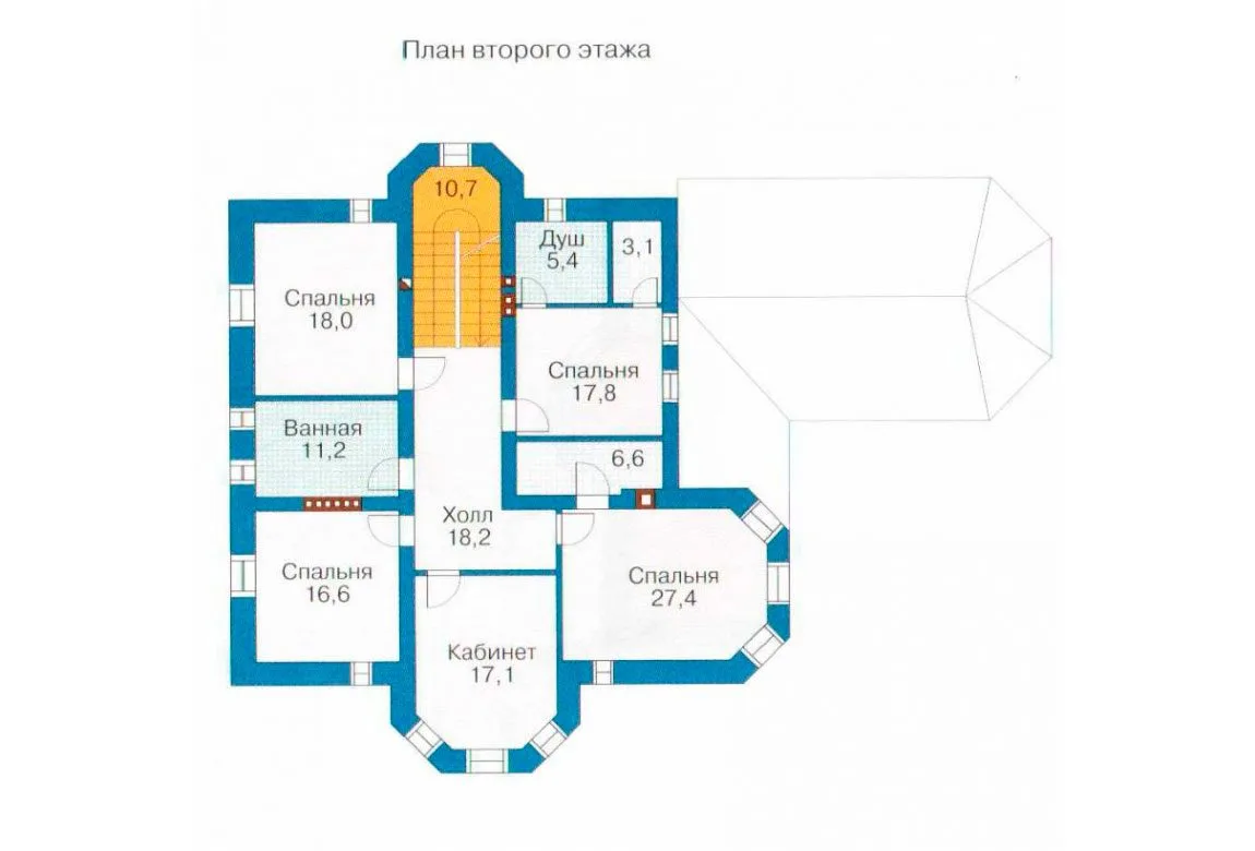 План N1 проекта кирпичного дома «1067»