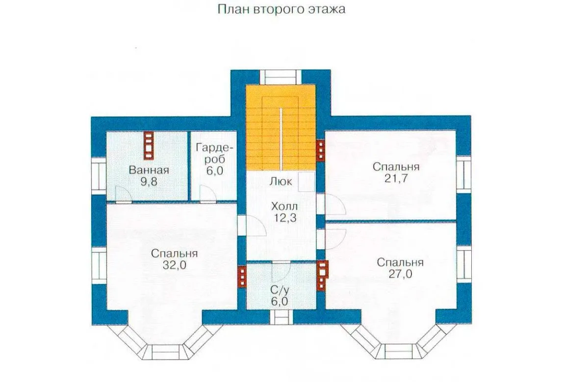 План N3 проекта кирпичного дома «1068»