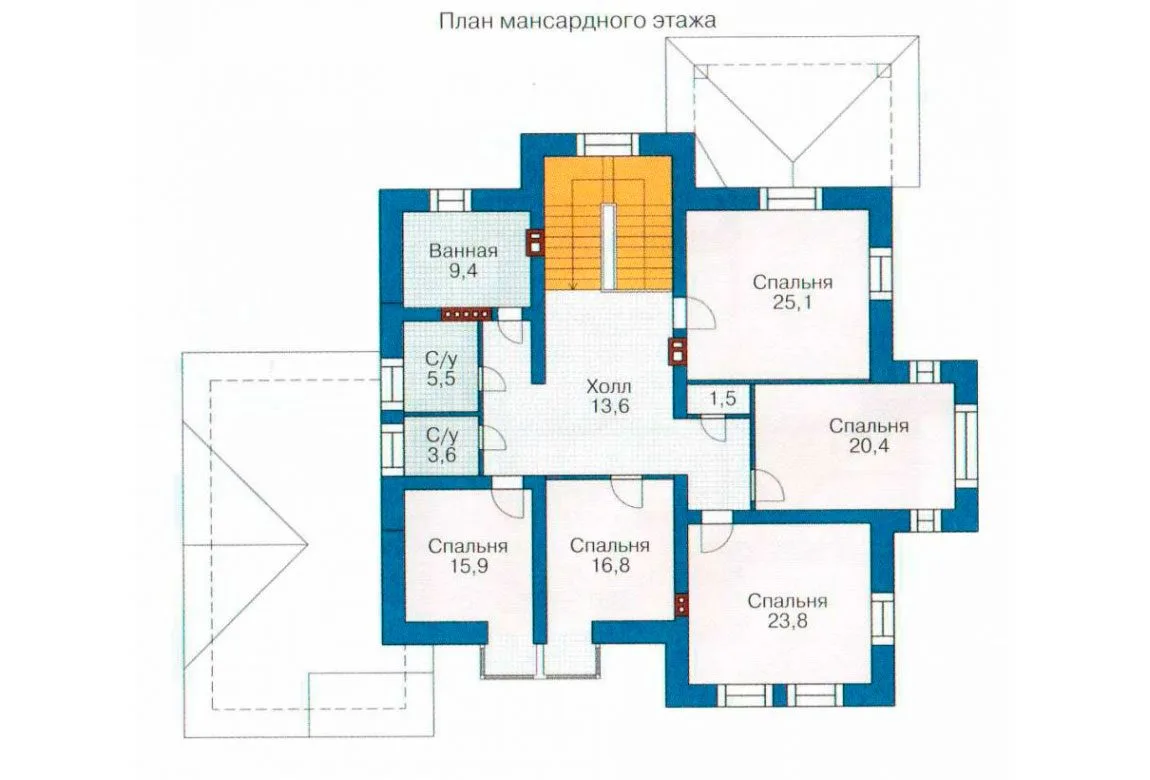 План N2 проекта кирпичного дома «1069»