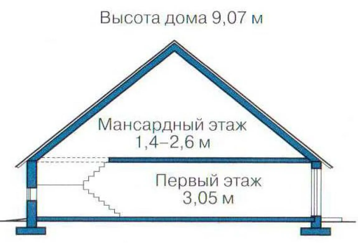 План N3 проекта кирпичного дома «1007»