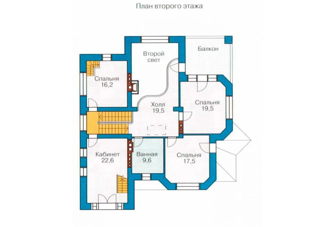 План N1 проекта кирпичного дома «1073»