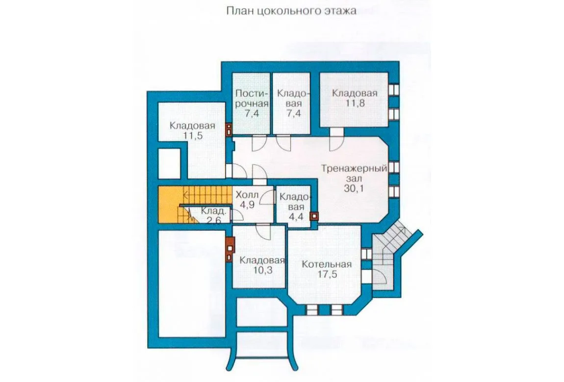 План N3 проекта кирпичного дома «1073»