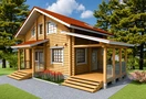 Проект дома из бревна «Миндальная Роща» 119м2 от 95 000 руб./м² - цена, размеры, фото | «Арт Стр...