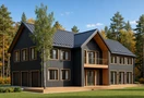 Проект каркасного дома «Речной Жемчуг» 393.25м2 от 92 000 руб./м² - фото, цена, размеры | «Арт С...