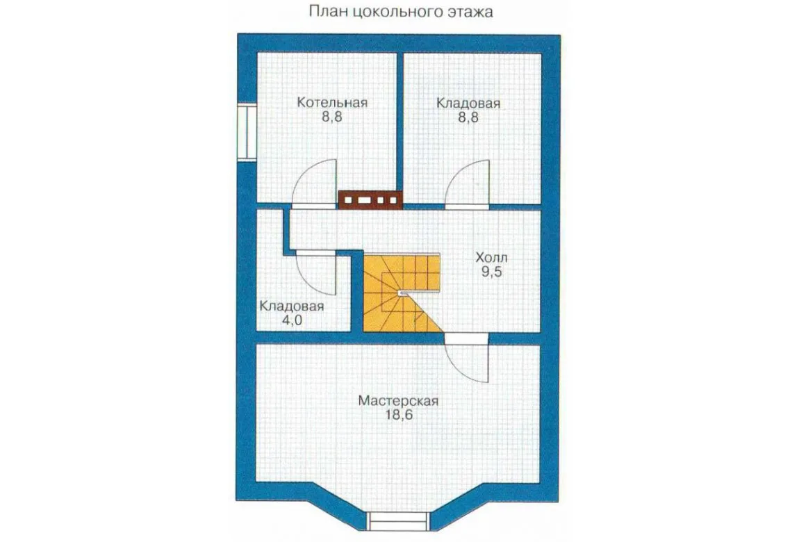 План N3 проекта кирпичного дома «1008»