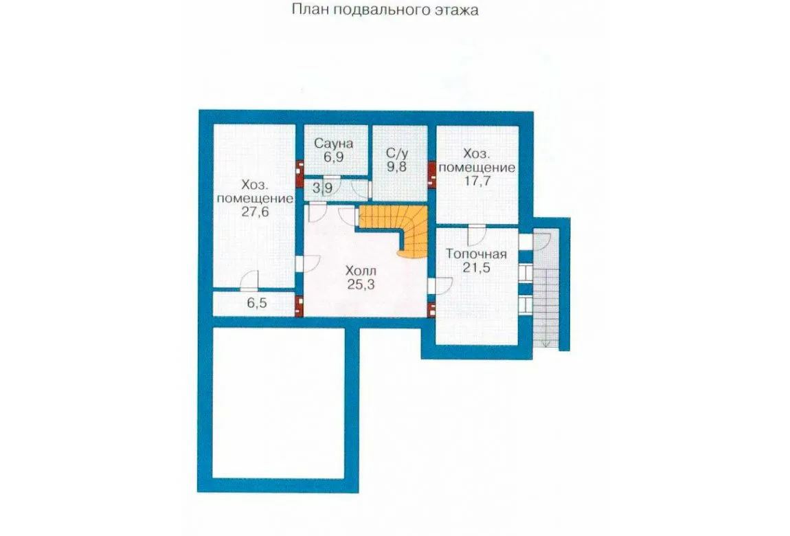 План N3 проекта кирпичного дома «1080»
